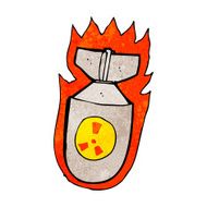 cartoon flaming bomb N19