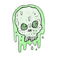 cartoon slimy skull N10