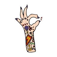 cartoon tattoo arm N18