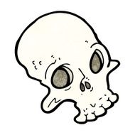 cartoon spooky skull N218