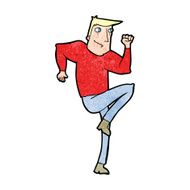 cartoon man jogging on spot N12