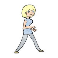 Cartoon Woman Walking N15