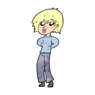 cartoon woman whistling N11