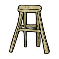 cartoon wooden stool N19