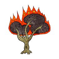 cartoon burning tree N40