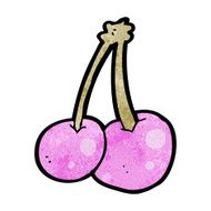 cartoon pink cherries N5