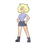 cartoon capable woman N12