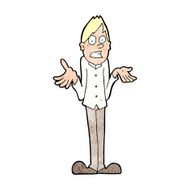 Cartoon Man Shrugging Shoulders N88