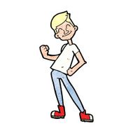 cartoon celebrating man N11