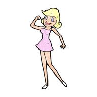 cartoon woman with can do attitude N13
