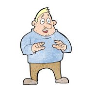 cartoon excited overweight man N13