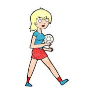 Cartoon Soccer Girl N18