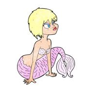 cartoon pretty mermaid N43