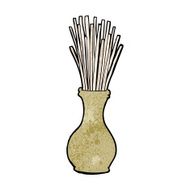 cartoon reeds in vase N13