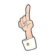 cartoon pointing hand N69