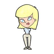 cartoon confused woman N138