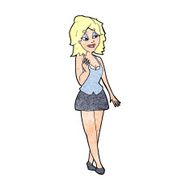 cartoon attractive office woman N13