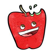 happy apple cartoon N13