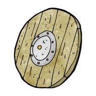 cartoon wooden shield N13