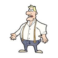 cartoon shocked man N152