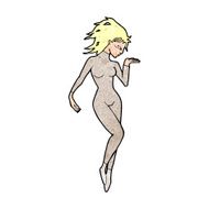 cartoon future space woman N13