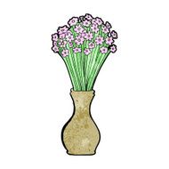 cartoon flowers in pot N25
