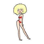 cartoon woman in bikini N68