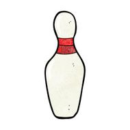 cartoon ten pin bowling skittle N9