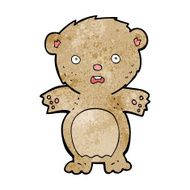 frightened teddy bear cartoon N4