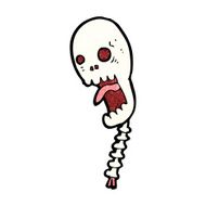 funny cartoon skull N59