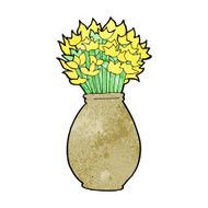 cartoon vase of flowers N13