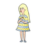 cartoon surprised girl N25