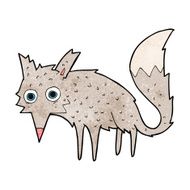 funny cartoon wolf N14