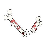 gross broken bone cartoon N13