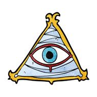 cartoon mystic eye symbol N26