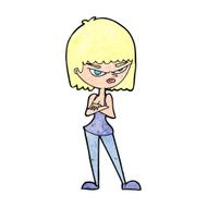 cartoon angry woman N22