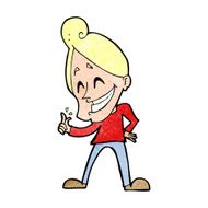 cartoon man snapping fingers N13