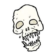 cartoon scary skull N35