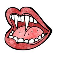 cartoon vampire mouth N35