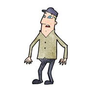 cartoon shocked man N153