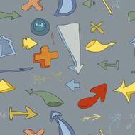 doodle pattern of arrows