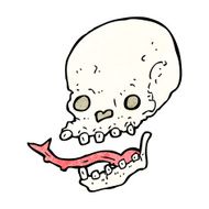 cartoon spooky skull N219