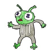 cartoon alien spaceman N33