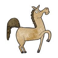 Funny cartoon horse N15