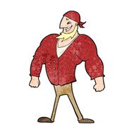 cartoon manly sailor man N13