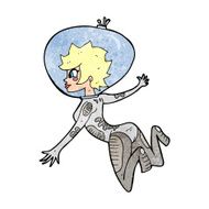 cartoon space woman N36