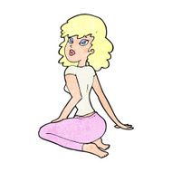 cartoon pretty woman N354