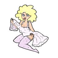 cartoon woman changing N13