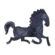 cartoon running black stallion N4
