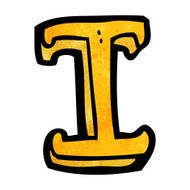 Cartoon Letter I N21